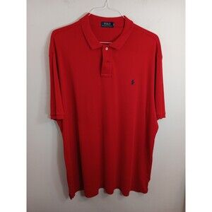 Polo Ralph Lauren Classic Fit Short Sleeve Polo Shirt Men XXL Red